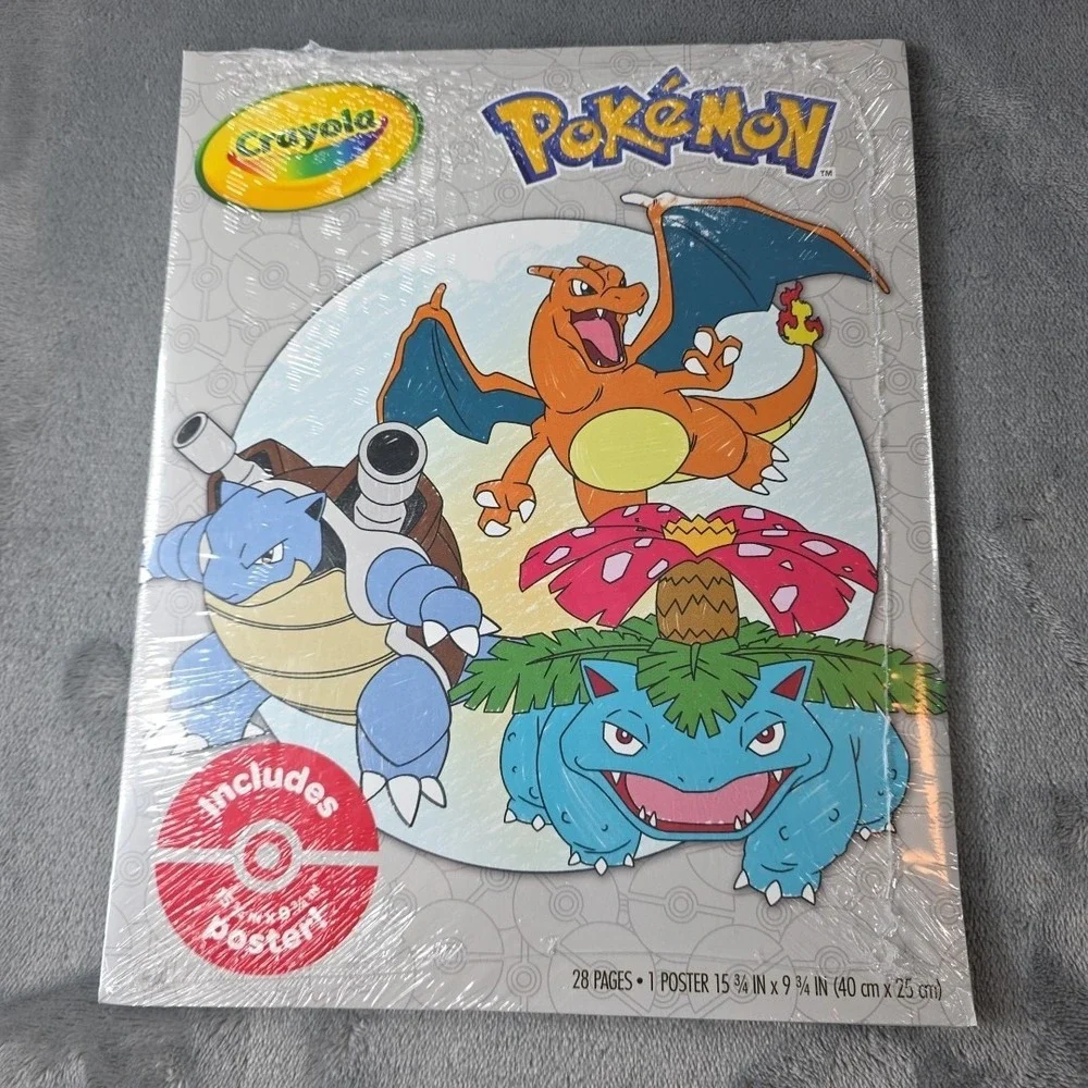 PokéMon: (2023) Crayola 28‎ Coloring Pages + Poster New Sealed